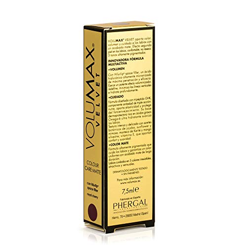Volumax Velvet Matte Finish | Color, Volumen Y Cuidado Labial | 5 Tonos Acabado Mate | -, Golden Nude, 7.5 Ml