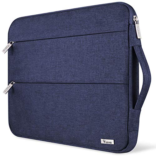 Voova Funda para portátiles 13-13.3 Pulgadas con Asa, Impermeable Maletín Ordenador Compatible con MacBook Air 2018-2020 M1, Macbook Pro 13 Touch Bar/M1, DELL XPS 13, 13.5" 14" Surface Book 3/2, Azul