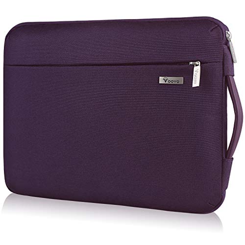Voova Protectora de 360 Funda Portatil 11-11.6 Pulgada con Asa, Maletín Ordenador Compatible con IPad Pro 12.9 2020, Surface Pro X/7/6/5, MacBook Air 11, Mac 12, Dell Acer HP Chromebook/Tablet, Morado