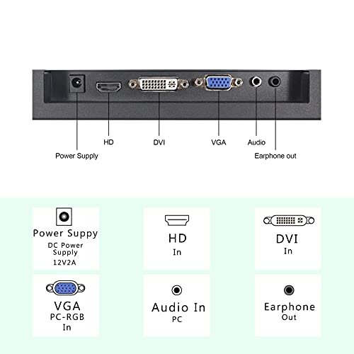 VSDISPLAY 14,9 Pulgadas Monitor de Juegos portátil TFT, Altavoces Integrados, Carcasa de Metal, 1280x390 60HZ, 400Nit, Puerto HDMI VGA DVI, para DMD Virtual Pinball Machine/Arcade 1up Marquee