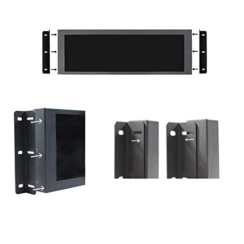 VSDISPLAY 14,9 Pulgadas Monitor de Juegos portátil TFT, Altavoces Integrados, Carcasa de Metal, 1280x390 60HZ, 400Nit, Puerto HDMI VGA DVI, para DMD Virtual Pinball Machine/Arcade 1up Marquee