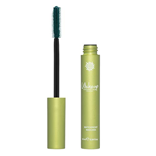 Wakeup Cosmetics Milano Máscara de pestañas impermeable, enriquecida con vitamina y aceite de jojoba, verde