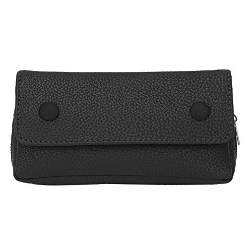 Wandisy Venta Loca Bolsa de Estuche para Bolsa de Pipa de Tabaco, Bolsa de Soporte de Tabaco de Pipa de Cuero de PU portátil Bolsa de Almacenamiento Impermeable(Negro)