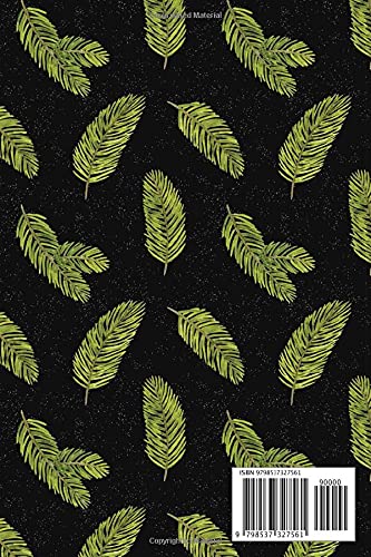 Watercolor Green Pine Tree Branches. Botanical illustration journal. Christmas and Winter Theme seamless pattern.: 120 Lined Pages, 6×9 inches, ... For Students and Teachers, Journal Gift