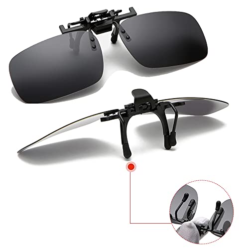 WDDT Clip para Gafas Polarizadas, 3 Pares Gafas Sol Clip, Gafas de Sol con Clip Polarizadas UV400, Antirreflejo Lente Sin Montura Abatible, Accesorio para Gafas, para Conducción y Al Aire Libre
