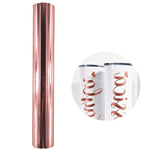 WDragon - Rollo de vinilo adhesivo holográfico permanente, para manualidades con diseño de ópalo brillante, 30 x 152 cm, 3 hojas, para herramientas Silhouette Cameo Cricut oro rosa