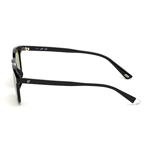 WEB- Gafas de sol de de hombre WE0265-forma cuadrada, color negro brillante,lentes color verde