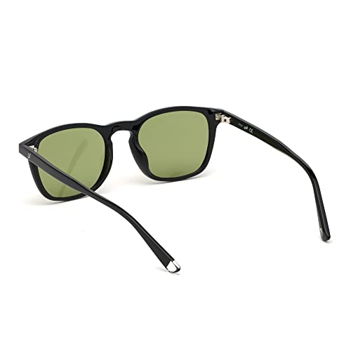 WEB- Gafas de sol de de hombre WE0265-forma cuadrada, color negro brillante,lentes color verde