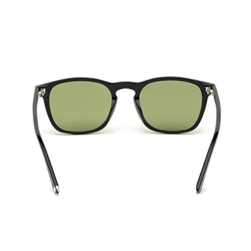 WEB- Gafas de sol de de hombre WE0265-forma cuadrada, color negro brillante,lentes color verde