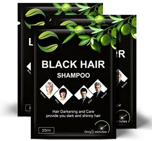 Well4u Champú para cabellos canos, champú negro para cubrir las canas ¿Tu color natural de pelo es negro? ¿Quieres recuperar tu color de pelo negro? ¿Pelo gris? ¡No!