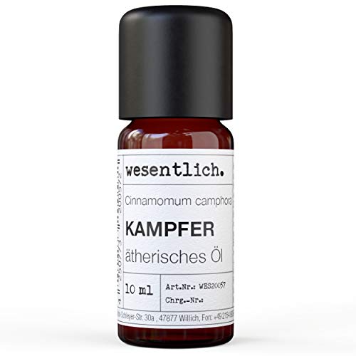 wesentlich - Aceite de alcanfor, aceite esencial puro, 100 % natural en botella de cristal (10 ml)
