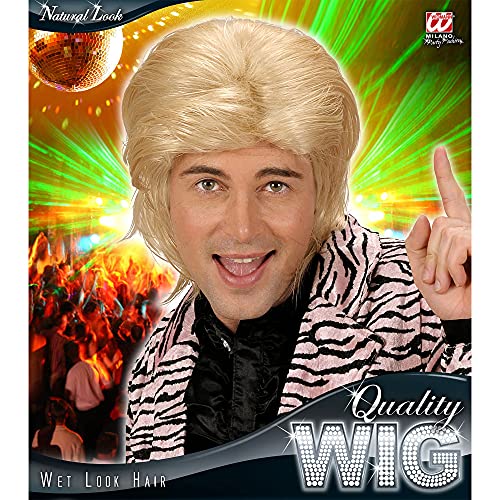 WET LOOK HAIR MAN WIG - BLONDE