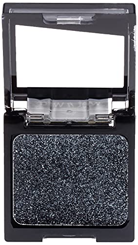 Wet n Wild - Color Icon Glitter Eyeshadow Single - Sombra de Ojos Brillante con una Fórmula Hidratante y Textura Sedosa, Sedosa, Glitter Maquillaje Profesional - Vegan - Color Karma Gris Oscuro