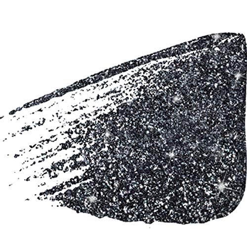 Wet n Wild - Color Icon Glitter Eyeshadow Single - Sombra de Ojos Brillante con una Fórmula Hidratante y Textura Sedosa, Sedosa, Glitter Maquillaje Profesional - Vegan - Color Karma Gris Oscuro