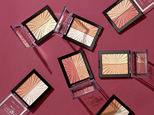 Wet n Wild - MegaGlo Blushlighter - Dúo de Colorete e Iluminador - Para Definir e Iluminar al Instante, con Pigmentos Perlados Ultrarreflectantes - Vegano - Highlight Bling - 1 Unidad