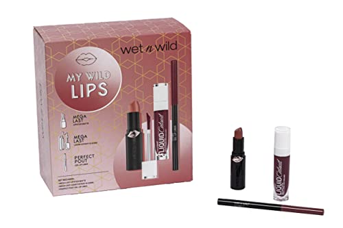 Wet n Wild, My Wild Lips Makeup Set, Makeup Kit with Lip Liners and Lipsticks, with Vitamin E and Hyaluronic Acid, Gift for Girls
