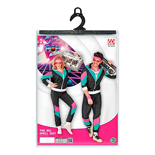 WIDMANN 10160 Chándal de los años 80 para hombre, negro/turquesa/rosa, XXL , color/modelo surtido