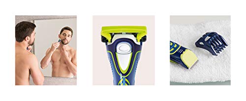 Wilkinson Sword Hydro 5 Groomer - Maquinilla De Afeitar De 5 Hojas Con Cabezal Extra Recortador Eléctrico De Barba + Recambios De Cuchillas, Negro, 9 Unidad