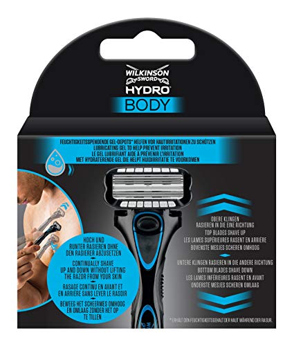 Wilkinson Sword Hydro Body - 3 Recambios de Cuchillas de 5 Hojas Bidireccionales para Afeitadora Corporal para una Depilación del Cuerpo en Ambos Sentidos