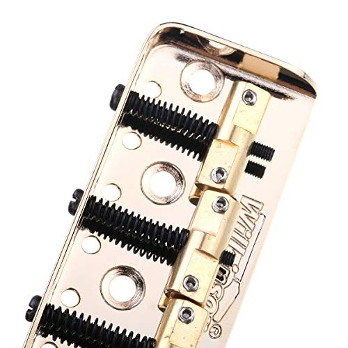 Wilkinson WTBS Short 3-Selletas Compensadas de Latón Telecaster Puente para Humbucker Tele Style o Guitarra Eléctrica Vintage, Oro