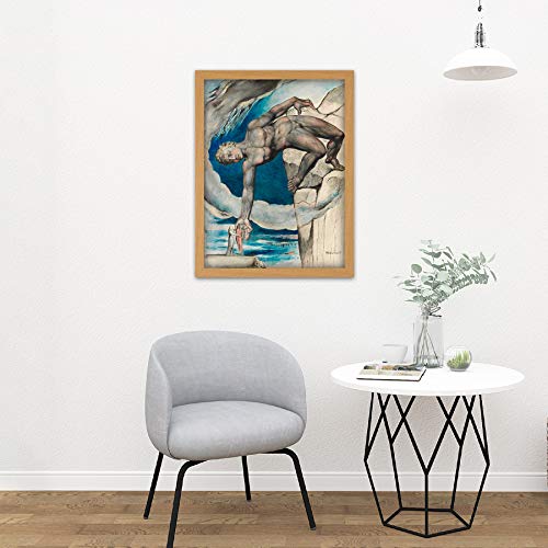 William Blake Antaeus Dante Last Circle of Hell Large Framed Art Print Poster Wall Decor 18x24 Póster Pared