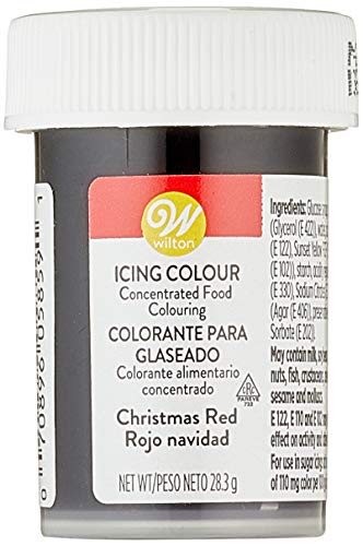 Wilton Colorante Alimenticio para Glaseado en Pasta, 28.3g, Color Rojo Navidad, 04-0-0042
