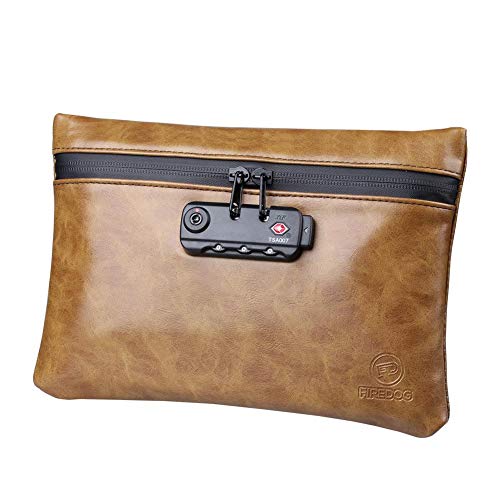 Winnerruby - Bolsas y recipientes resistentes al olor con cierre, bolsa de almacenamiento con cremallera y carbono, estuche para especias, perfume, incienso, bolsa de viaje beige caqui