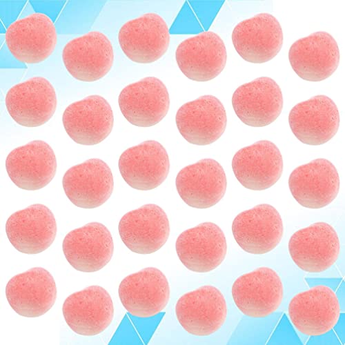 WINOMO 100 Unids Fruta Artificial Durazno Falso Vida Útil Mini Espuma Rosa Melocotón Modelo Cabello Cuerda Cocina Comida Comida para Artesanías de Bricolaje Foto de La Foto de La Joyería