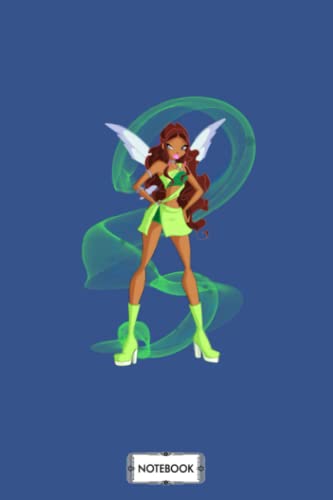 Winx Club Aisha Stella Notebook: Lined College Ruled Paper,6x9 120 Pages,journal,matte Finish Cover,diary,planner