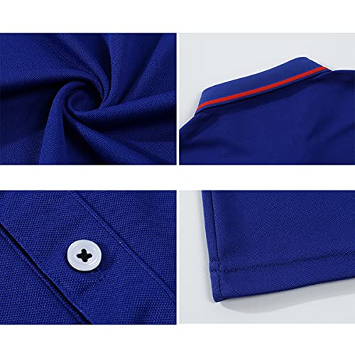 Woakzhe Polo de manga corta para hombre y mujer, diseño de Lam-BOR_Ghini, solapa de algodón, botón informal, clásico, color negro 1,M