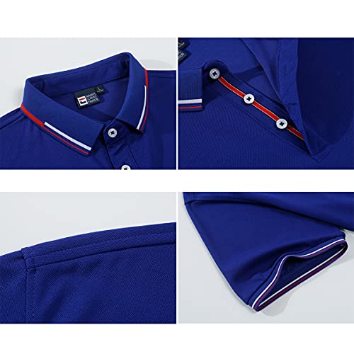 Woakzhe Polo de manga corta para hombre y mujer, diseño de Lam-BOR_Ghini, solapa de algodón, botón informal, clásico, color negro 1,M