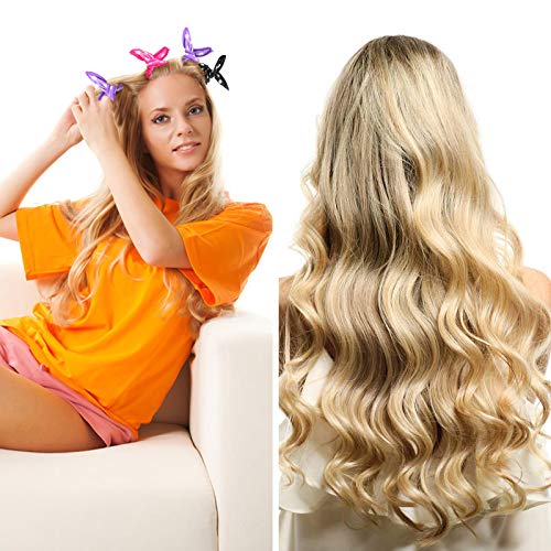 Wodasi 30 Piezas Rodillos de Pelo, Flexibles de la Espuma Ningunos Rodillos de Pelo del Calor Rodillos Para el Cabello Flexible Rizadores de Pelo de Espuma Almohada Mágica Rodillos Suaves, 3 Colors