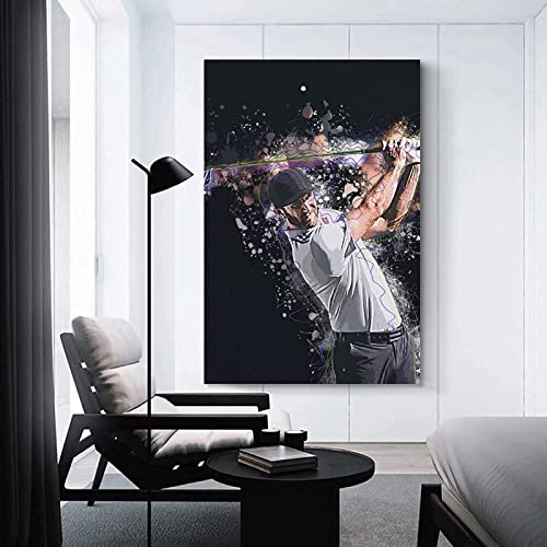 WOLIUER Sin Marco 60X90cm Carteles y Grabados Golf Player Dustin Johnson Football Player Toni Kroos
