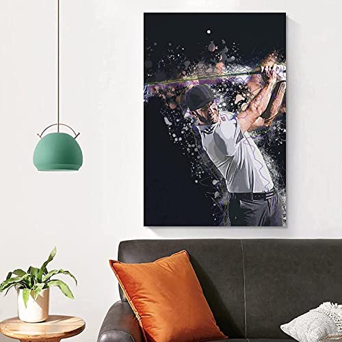 WOLIUER Sin Marco 60X90cm Carteles y Grabados Golf Player Dustin Johnson Football Player Toni Kroos