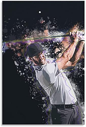 WOLIUER Sin Marco 60X90cm Carteles y Grabados Golf Player Dustin Johnson Football Player Toni Kroos