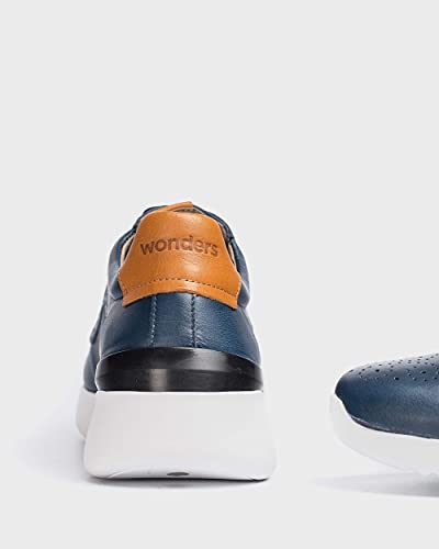 Wonders - Deportivas Piel picado para Hombre Azul 41