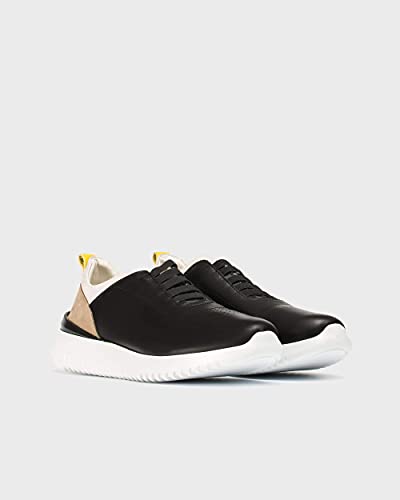 Wonders - Deportivo Casual con elásticos para Hombre Negro 43