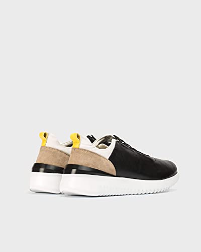 Wonders - Deportivo Casual con elásticos para Hombre Negro 43