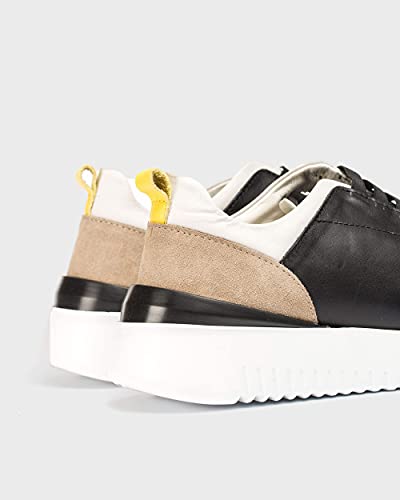 Wonders - Deportivo Casual con elásticos para Hombre Negro 43