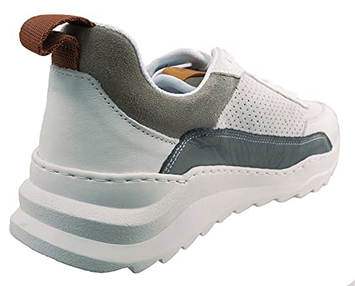Wonders | Zapatos de Hombre | Minorca CB-4202 Blanco | Zapatos de Piel | Cierre con Cordones | Piso de Goma (Blanco, Numeric_43)