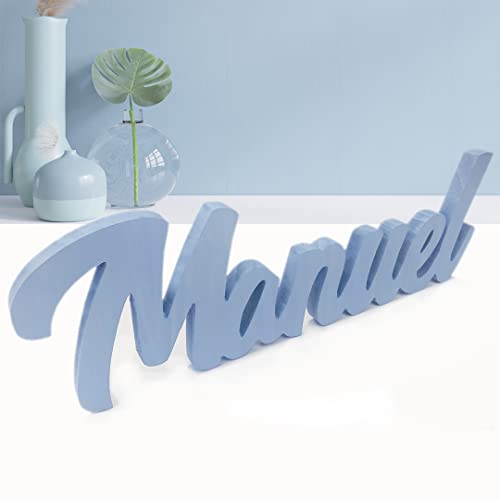Wood Expression Letras Decorativas para Nombres de Madera Maciza Natural para decoración hogar, decoración habitación para comuniones, Eventos, Bodas (Nombres de 4 Letras)