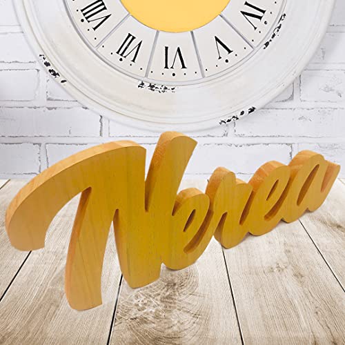 Wood Expression Letras Decorativas para Nombres de Madera Maciza Natural para decoración hogar, decoración habitación para comuniones, Eventos, Bodas (Nombres de 4 Letras)