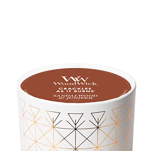 Woodwick Aura Mecha de Madera perfumada de carbón y ámbar