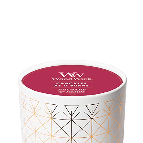 Woodwick Aura Mecha de Madera perfumada de carbón y ámbar