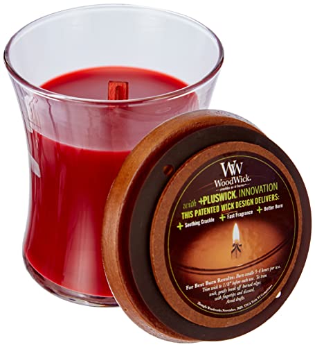 WoodWick Mini vela-granada, rojo, 6,9 x 6,8 x 7,8 cm
