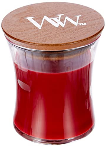 WoodWick Mini vela-granada, rojo, 6,9 x 6,8 x 7,8 cm