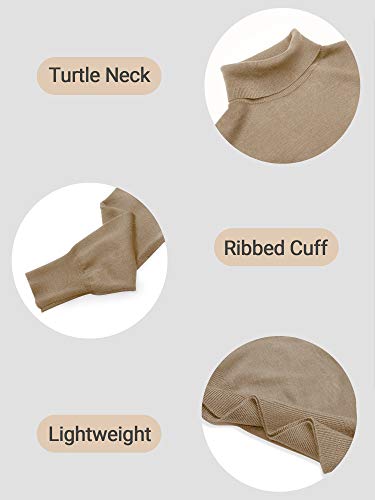 Woolen Bloom Jersey Mujer Cuello Tortuga Suéter Camiseta Manga Larga Camisa Invierno Jersey Basico Suelto Sudadera de Punto Tops Pull-Over Suéter Mujer Primavera Otoño