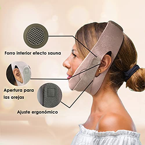 Worep. Faja facial para reducir la papada, Adelgazar la cara, Adelgazante, Vendajes, Reafirmante Cara, Lifting, Reductor y Antiarrugas cuidado facial piel compacto, Reducir Barbilla Doble V-line