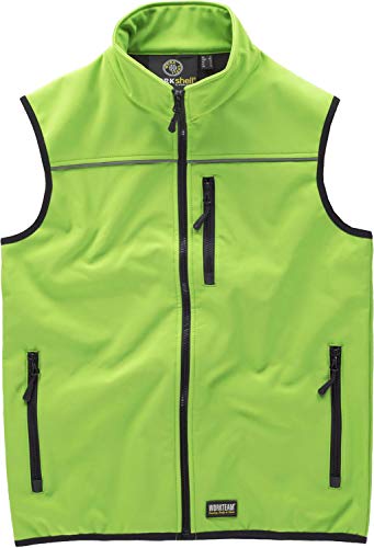 Work Team Chaleco Softshell Aire Libre Liso Hombre Verde Lima XL