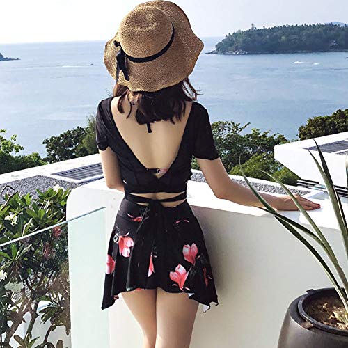 WSQ Ropa de baño para damas Traje de tres piezas Sexy spa Fragancia pequeña Cofre pequeño recogido Falda delgada Bikini Falda asimétrica Blusa sexy El diseño de la correa es más femenino Almo